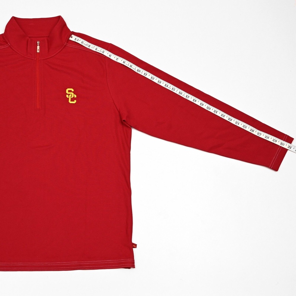 Tommy Bahama Island Zone USC Trojans Pullover 1/4 Zip Mens Large Casual Fight On - Picture 5 of 7
